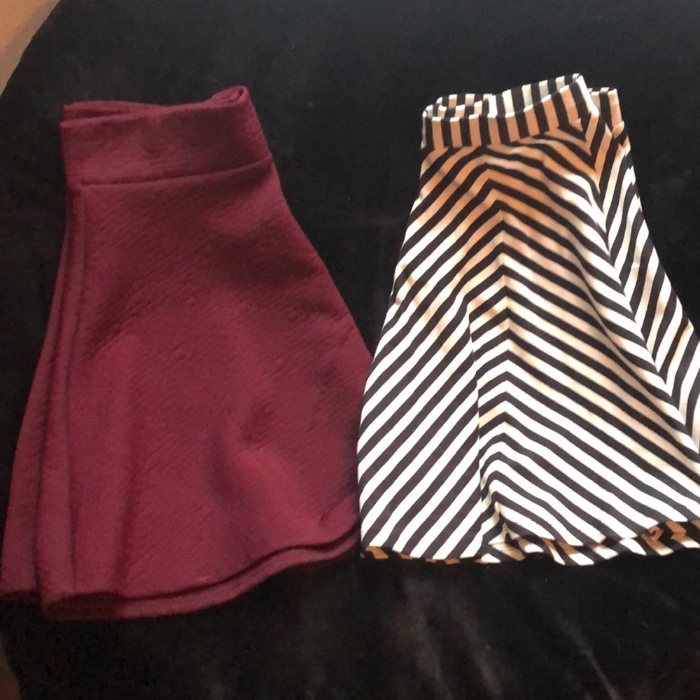 Skirts! Cute, trendy, and stretchy ;)